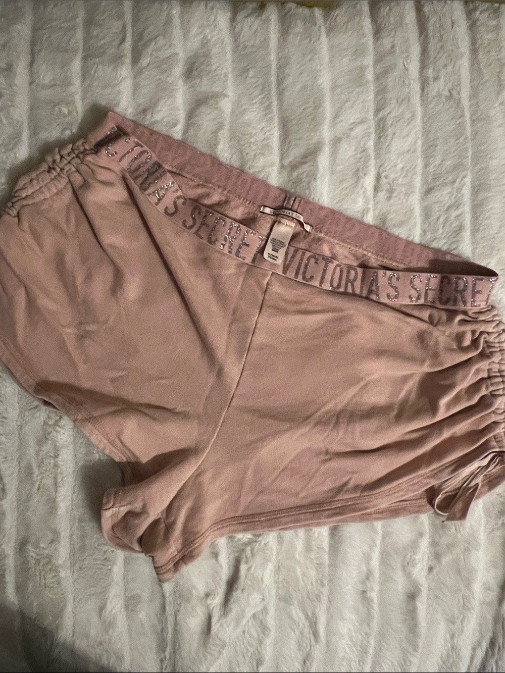 Victoria's Secret Blush Pink Logo Waistband Lounge Shorts